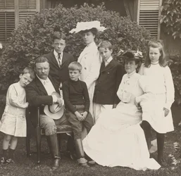 President Theodore Roosevelt, zijn vrouw Edith en familie