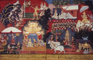 De toekomstige Boeddha groeit op, ca. 1800-20