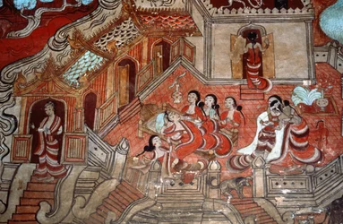 Scènes uit het leven van een Bodhisattva, 1776 (muurschildering)