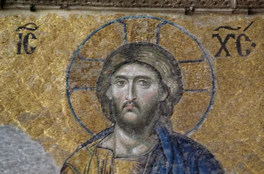 Deesis Christus in Hagia Sophia (mozaïek)