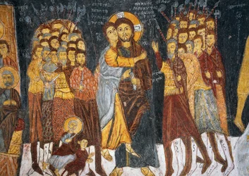 Kus van Judas, Byzantijns fresco (1212), Gülşehir Karşı Kilise (Sint-Janskerk), Göreme (Werelderfgoedlijst van UNESCO)