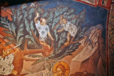 De intocht van Christus in Jeruzalem (detail)