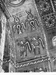 Detail van engelen uit de apsis, ca. 1175-1250 (mozaïek)