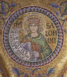 Koning Salomo (detail) van interieurmozaïeken in de Basiliek van San Marco, 13e eeuw