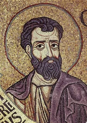De Profeet Hosea (detail) van Interieur Mozaïeken in de St. Marks Basiliek, 12e eeuw