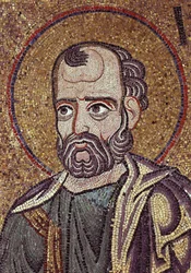 De profeet Jona (detail) van interieurmozaïeken in de St. Marks Basiliek, 12e eeuw