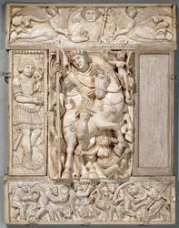 De triomferende keizer, bekend als het Barberini-ivoor, 500-550 n.Chr.