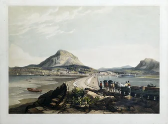 Port Madoc vanaf de dijk