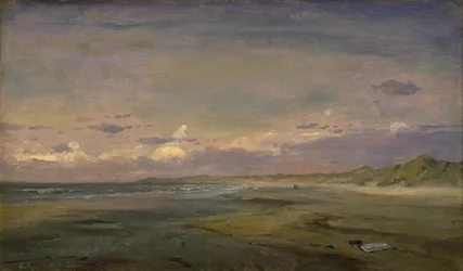Lage strand en zandduinen. Cattwijk