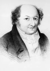 Portret van Aleksandr Aleksandrovic Sachovskoj, Russische toneelschrijver, gravure uit Russkaya Talia, bloemlezing door Faddey Venediktovich Bulgarin, gepubliceerd in 1825