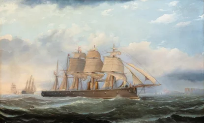 H.M.S. Minotaur / Schilderij van Miller