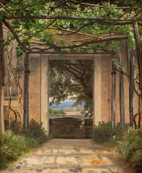 Een pergola, Italië
