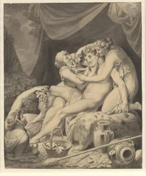 Bacchus met drie bacchanten