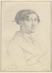 Portret van een Romeinse vrouw, en face naar rechts