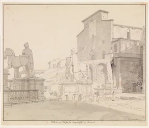 Uitzicht op het Campidoglio en Santa Maria in Aracoeli, Rome