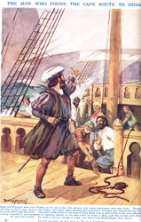 Vasco de Gama: De man die de Kaaproute naar India vond, illustratie uit 