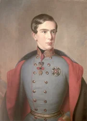 Portret van keizer Franz Joseph van Oostenrijk (1830-1916) op 20-jarige leeftijd, 1850