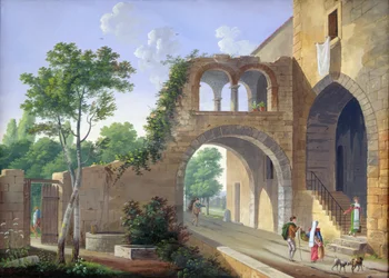Scène op het Italiaanse platteland, 1813