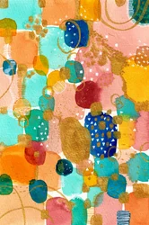 Kleurrijke abstracte gouden vormen