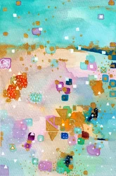 Dromerig, abstract goud