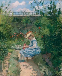 Jeanne in de Tuin, Pontoise, ca. 1872