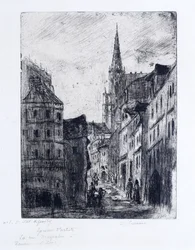 La Rue Malpalue in Rouen, ca. 1885