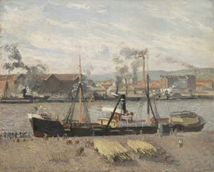 Haven van Rouen, Lossen van Hout, 1898