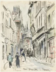 Rue Damiette, Rouen, ca. 1884