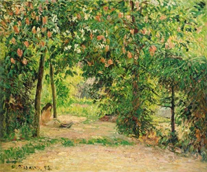 De tuin in Eragny in de lente