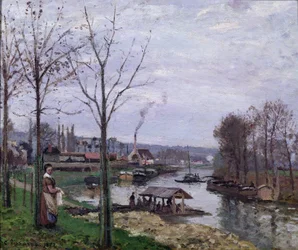 Het Waschuis, Pontoise Port-Marly, of Het Waschuis, 1872
