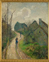 Chemin montant a Osny - stijgend pad in Osny (olieverf op doek)