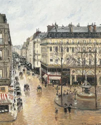 Frans: Rue Saint-Honoré, Après-midi, Effet de Pluie Rue Saint-Honoré in de namiddag. Effect van regen
