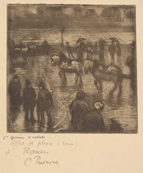 Impressies van regen, Rouen, 1883