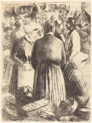 Markt in Pontoise Marché à Pontoise, c. 1895