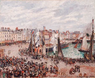 De Vismarkt, Dieppe: Grijs Weer, Ochtend