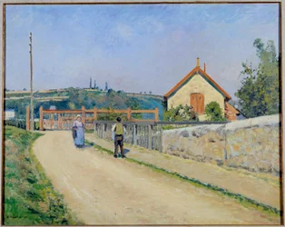 De spoorwegbarrière bij de Patis, nabij Pontoise