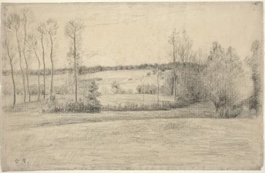 Bomen en Weiden bij Eragny