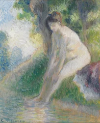 Vrouw Zittend aan de Oever van een Stroom, ca. 1895