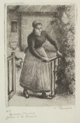 Vrouw bij de poort, 1889