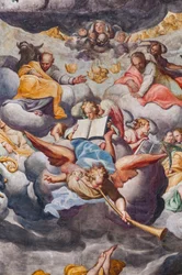 Engelen die muziek spelen (detail)