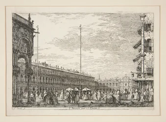 Le Procuratie Nuove en S. Ziminian V. (De Procuratic Nuove en de kerk van San Geminiano, Venetië), uit de serie Vedute (Gezichten)