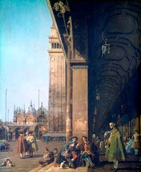 Piazza San Marco en de zuilengang, 1756