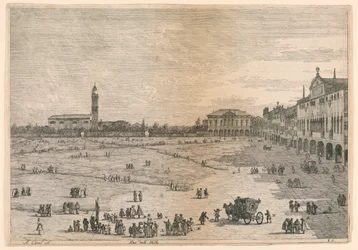 Prà della Valle (Prato della Valle, Padua), uit de Vedute altre prese da i luoghi altre ideate