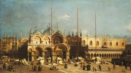 San Marco en het Dogepaleis, Venetië, vanaf het Piazza San Marco, ca. 1740s