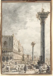 De Riva degli Schiavoni gezien vanaf de markt bij de pier