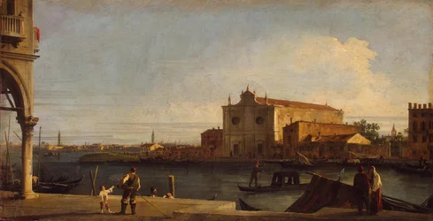 Uitzicht op de kerk van San Giovanni dei Battuti op het eiland Murano, tussen 1725 en 1728
