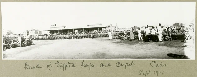 Parade van Egyptische troepen en tapijten, Caïro, september 1917