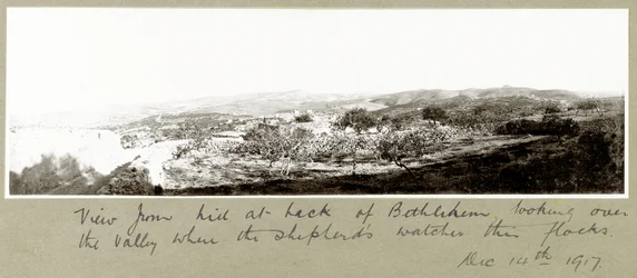 Uitzicht vanaf de heuvel achter Bethlehem, 14 december 1917