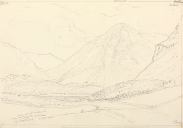 Grasmoor vanaf de westelijke voet van Mellbreak, 2 augustus 1835