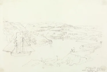 Saint Dogmaels vanuit Cardigan aan de Teifi, 8 september 1847